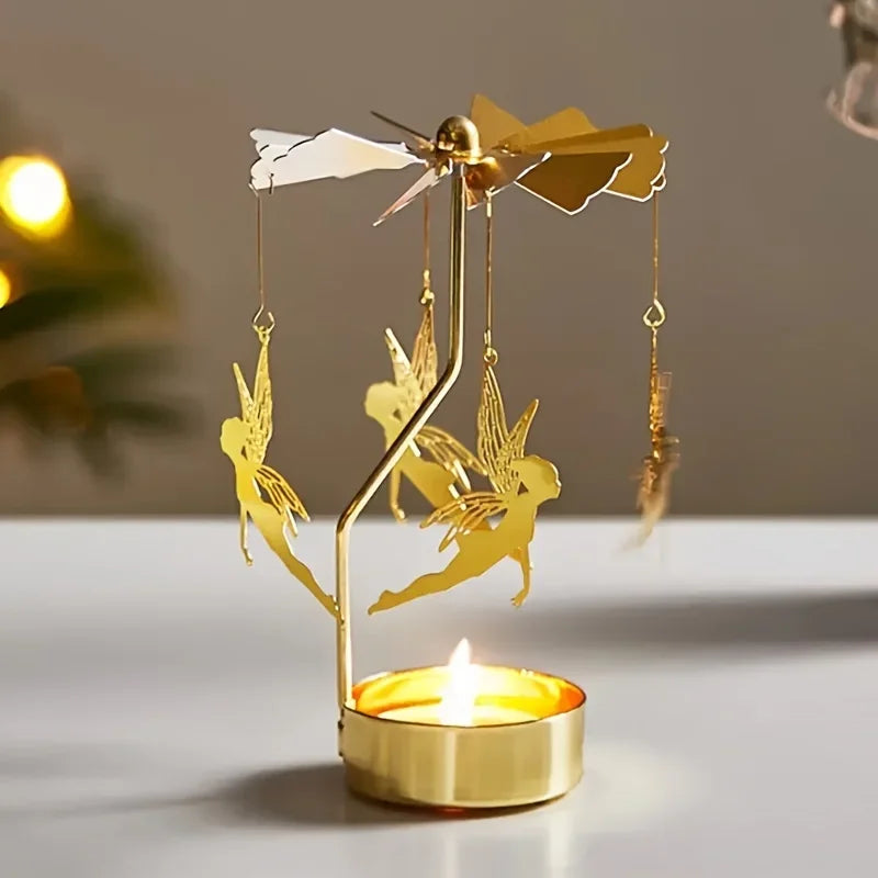 How to Light a Christmas Dinner Table with a Rotating Candle Holder