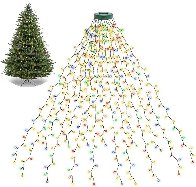 How to Hang Waterfall Christmas Tree Lights: Length, Layout and Power