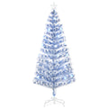 6ft Pre-Lit Fibre Optic Christmas Tree - White Blue