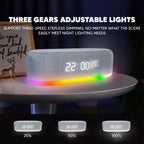 Bluetooth Speaker with Wireless Charger and Clock