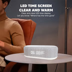 Bluetooth Speaker with Wireless Charger and Clock