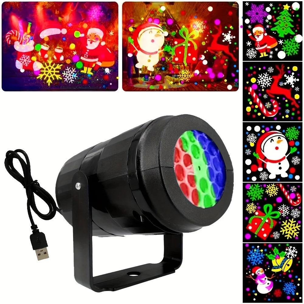 Rotating Snowflake Christmas Projector Light - Acrylic