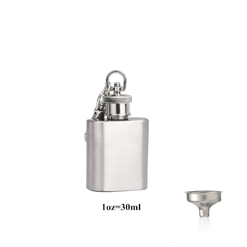Stainless Steel Pocket Hip Flask with Funnel - Multiple sizes available