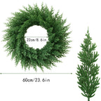 Artificial Cedar Christmas Wreath, Real Touch Needles