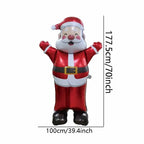 Standing Waving Santa Claus Foil Balloon, 70 Inch