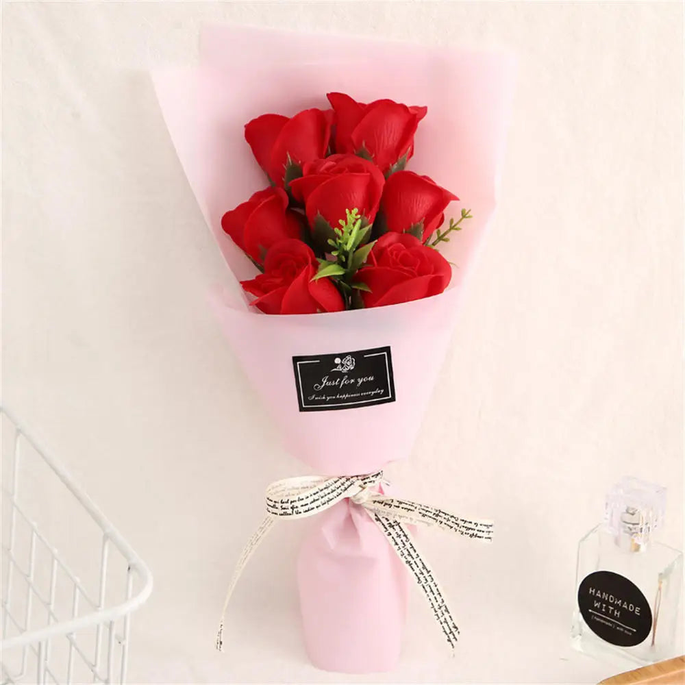 Soap Rose Flower Bouquet for Valentine's Day