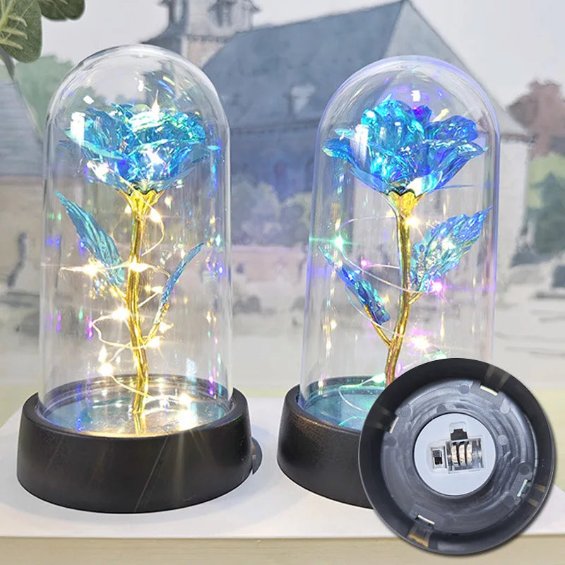 Eternal Rose Flower in Glass Cover Gift