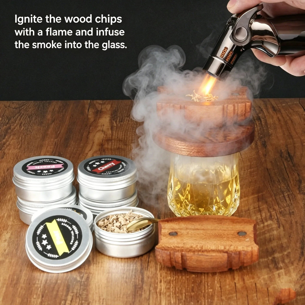 Whiskey Cocktail Smoker Kit with Wood Chips