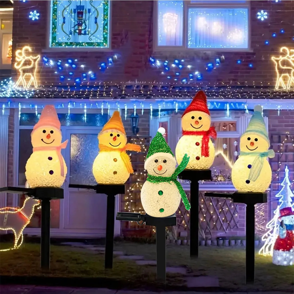Christmas Snowman Solar Stake Light