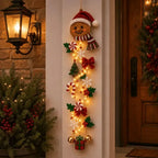 Crochet Christmas Door Hanger with LED Glow