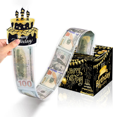 Birthday Cash Gift Box with Cake Card - Paperboard