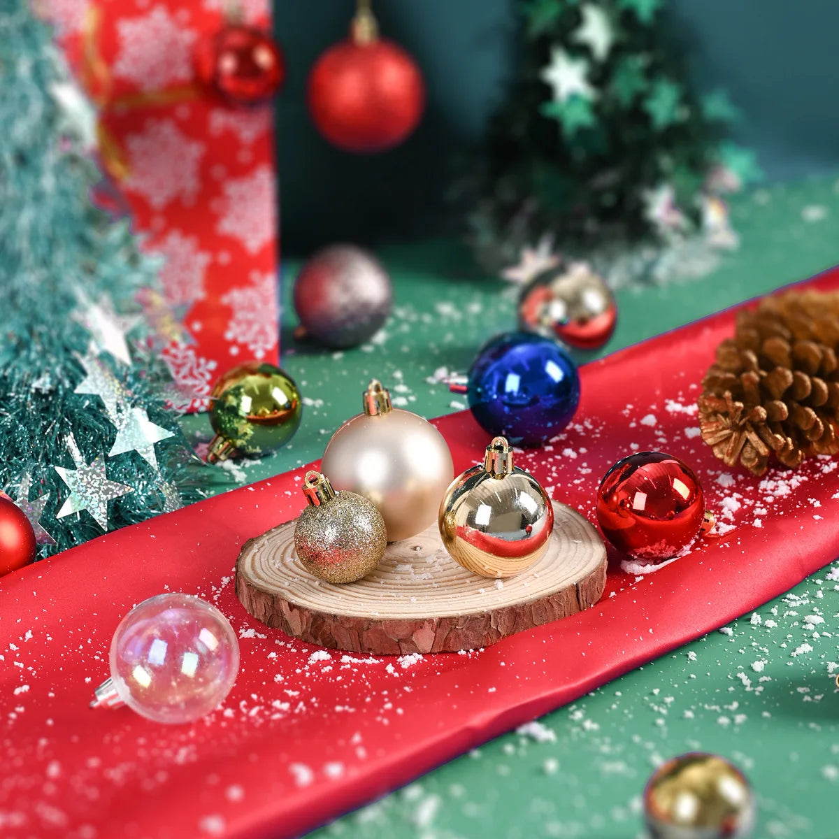 24-Piece Shatterproof Christmas Bauble Set