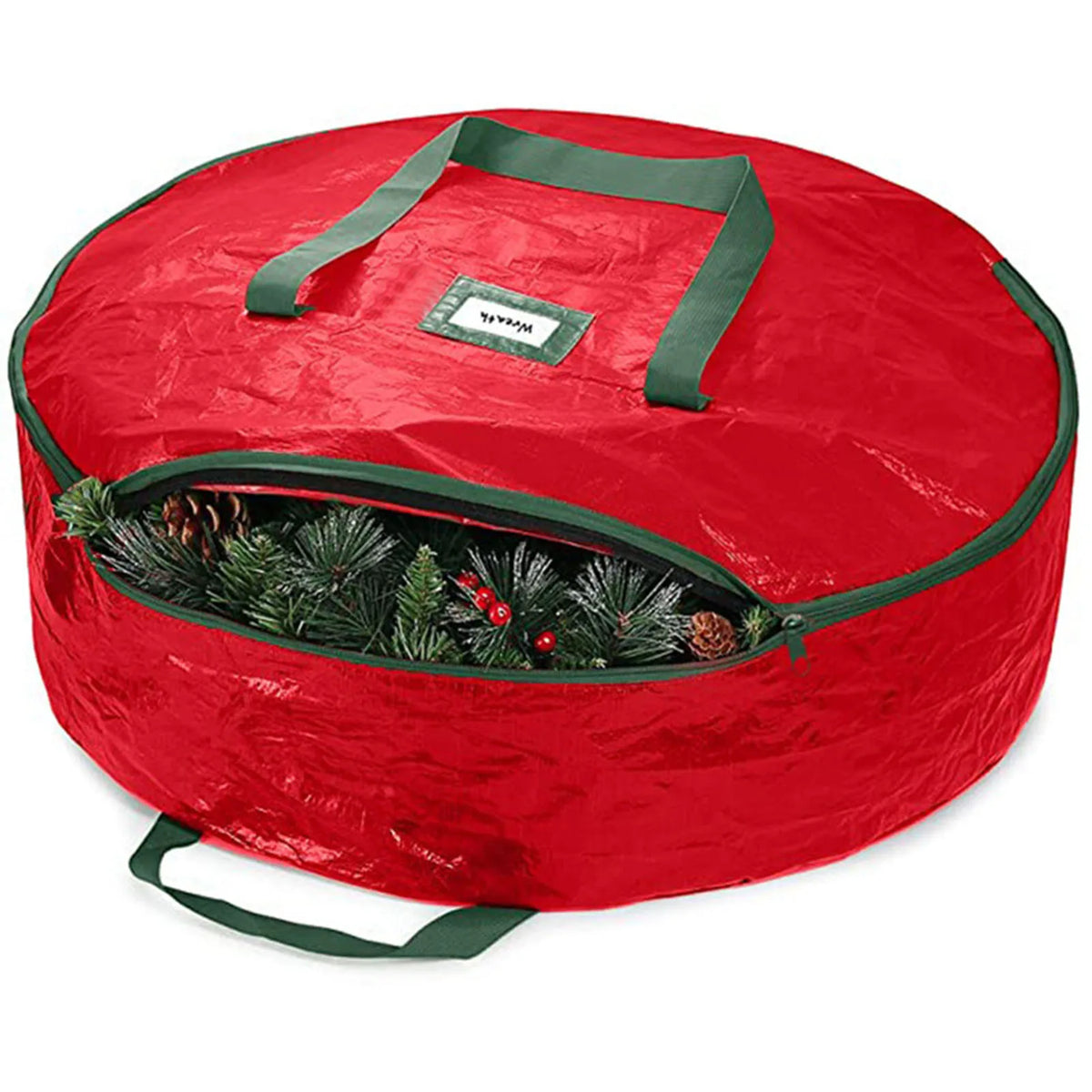 Round Christmas Wreath Storage Bag - Large