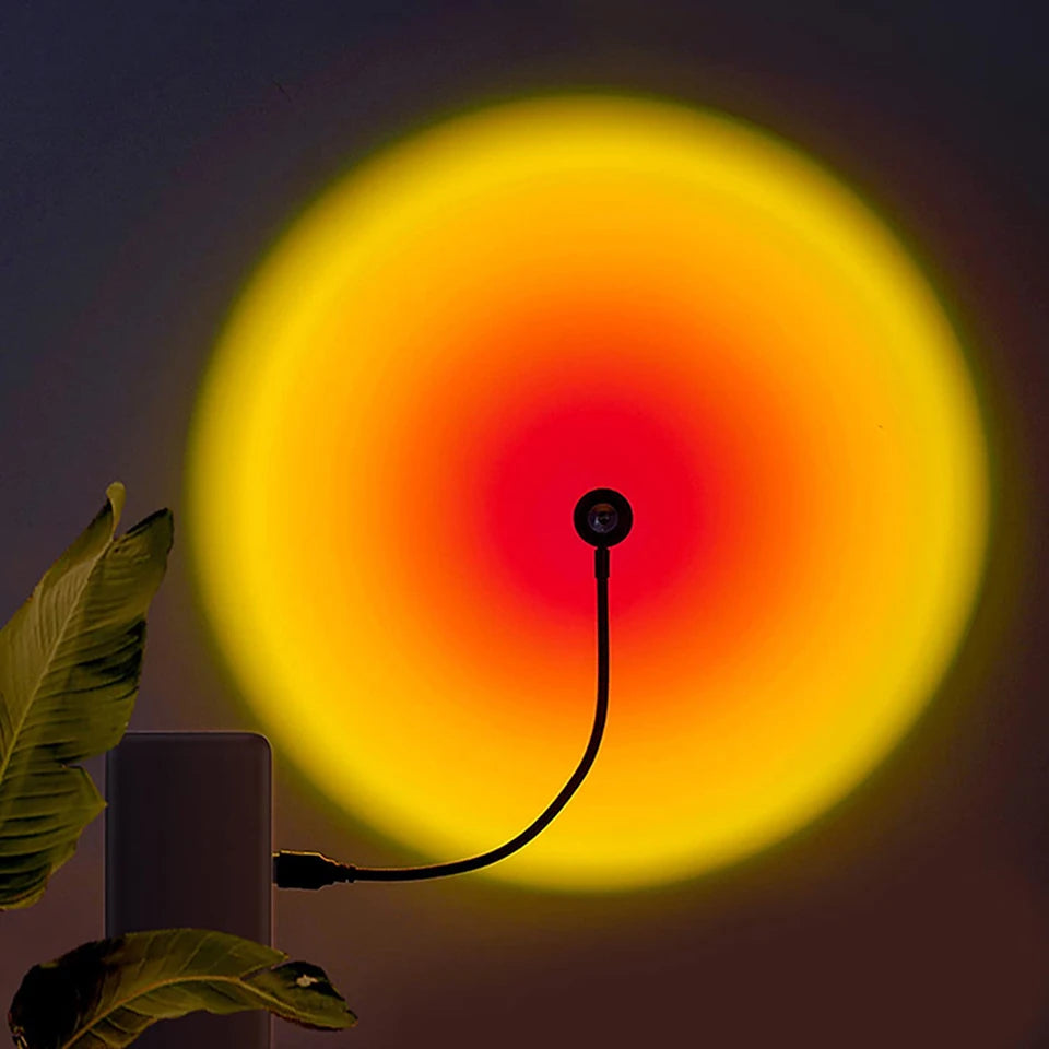 USB Sunset Projection Lamp for Bedroom Walls - ABS+Glass