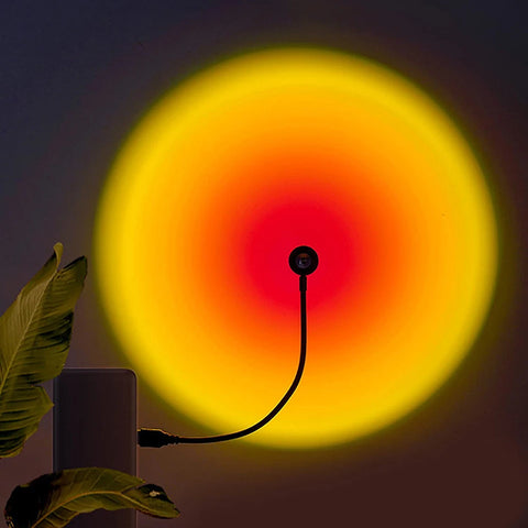 USB Sunset Projection Lamp for Bedroom Walls - ABS+Glass
