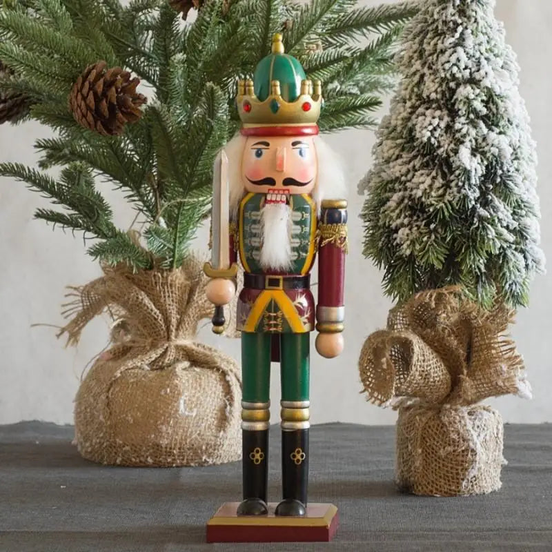 Wooden Nutcracker Christmas Ornament, 30cm - Wood