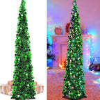 Foldable Spiral Tinsel Christmas Tree