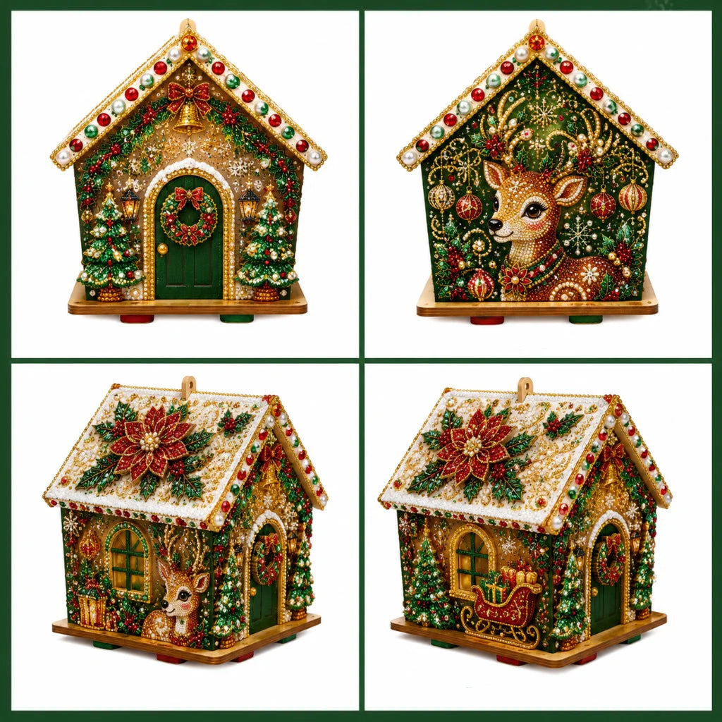 Pearl Art Christmas House Ornament Kit