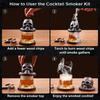 Ceramic Skull Cocktail Smoker Kit for Whiskey