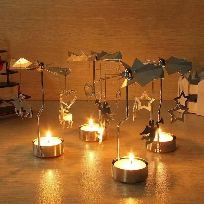 Christmas Rotating Tealight Candle Holder