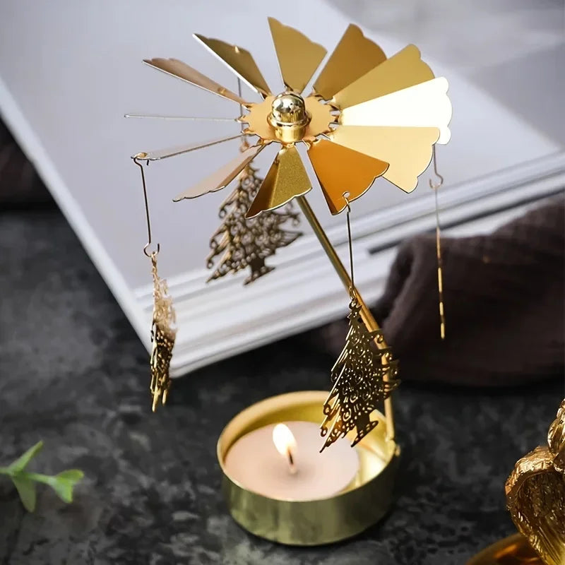 Christmas Rotating Tealight Candle Holder