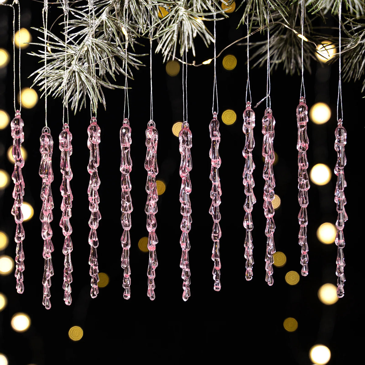 Acrylic Icicle Christmas Tree Ornaments