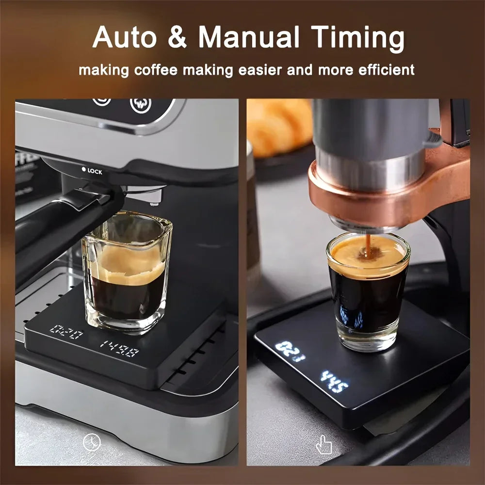 Digital Coffee Scale with Timer and LED Display - 3 kg - ABS
