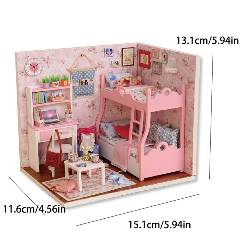 Kitten Miniature House, Wooden 3D Puzzle Kit - Wood