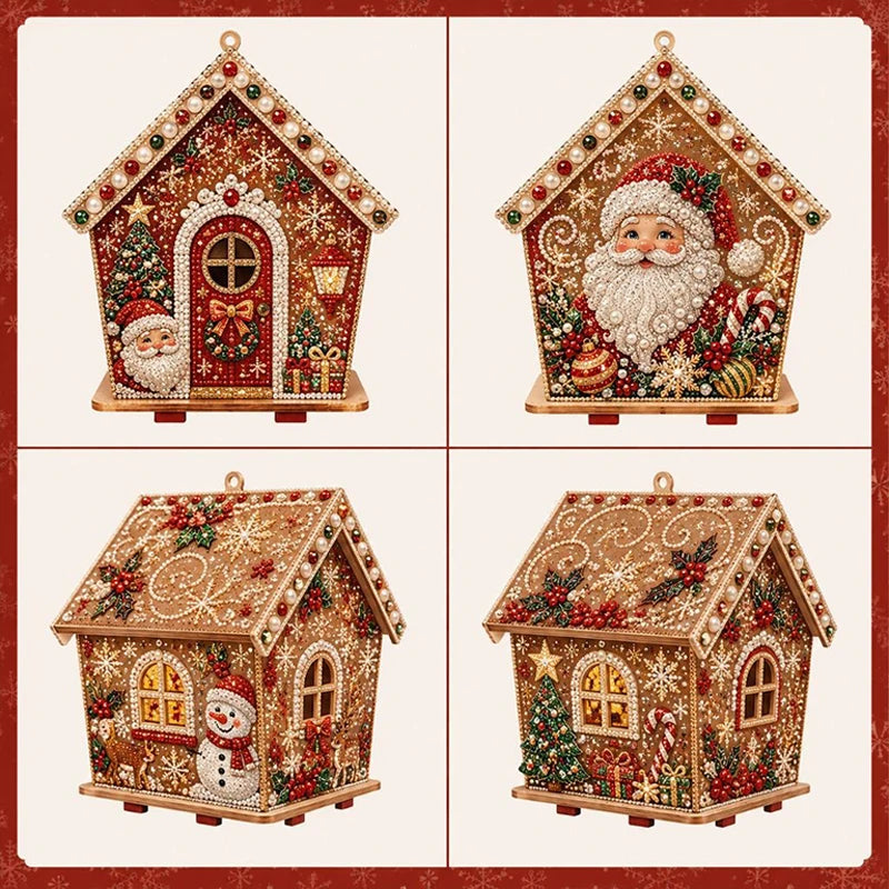 Pearl Art Christmas House Ornament Kit