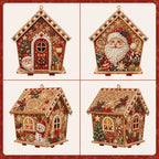 Pearl Art Christmas House Ornament Kit