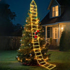 Santa Climbing Ladder Christmas LED Light