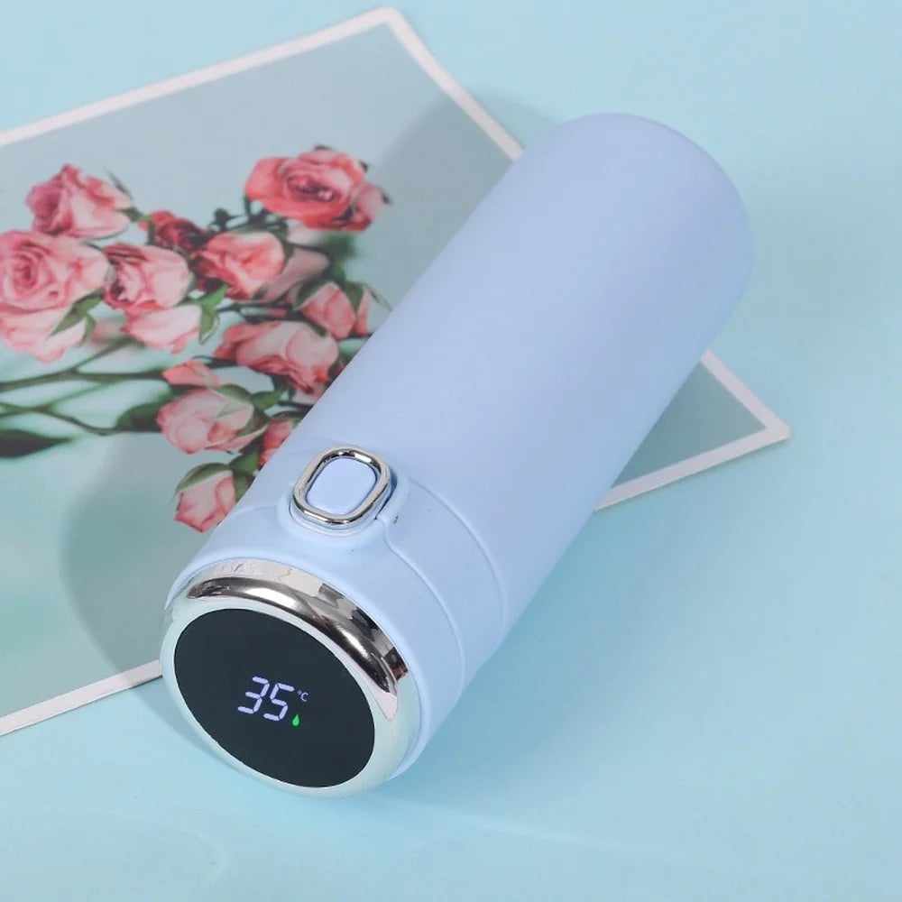 Stainless Steel Vacuum Flask with LED Temperature Display - 400 ml