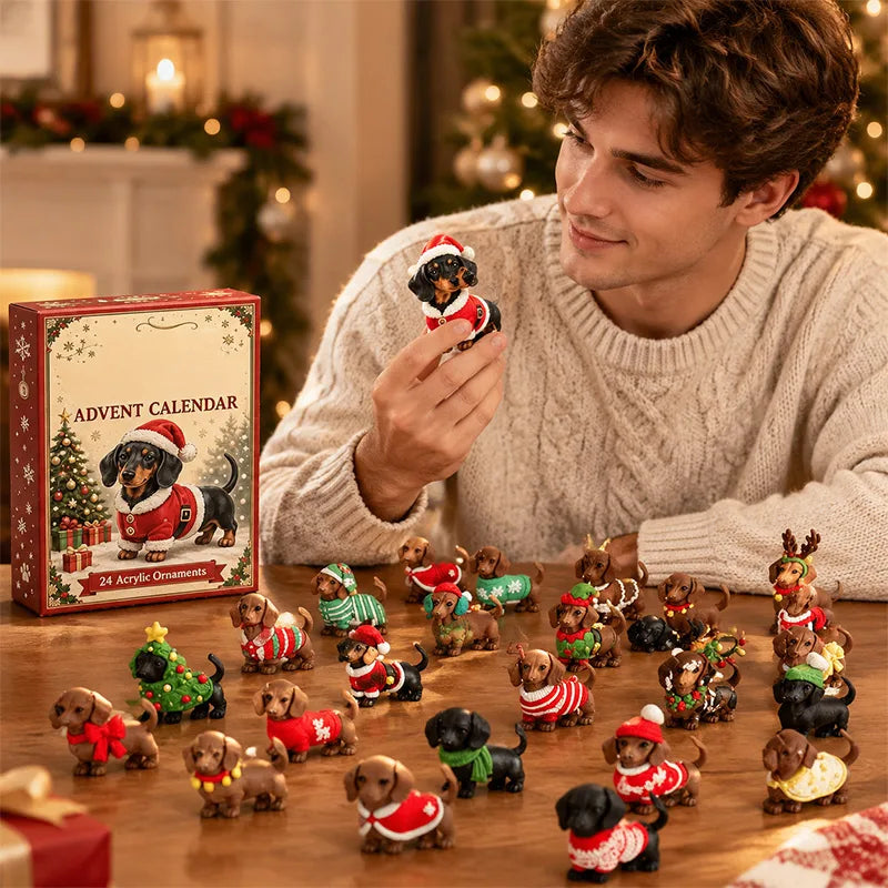 Dachshund Advent Calendar with 24 Figures