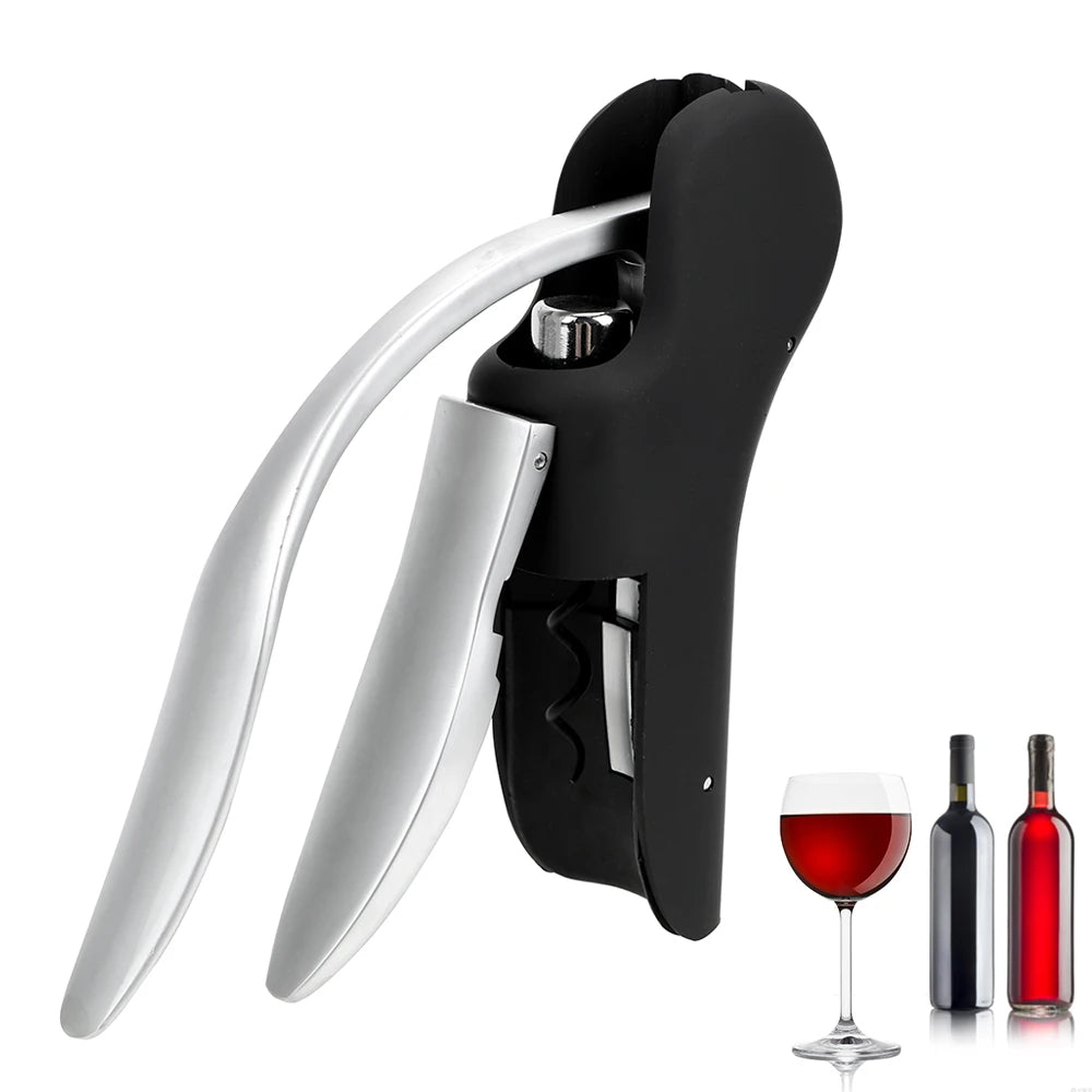Lever Corkscrew and Foil Cutter Set - Black