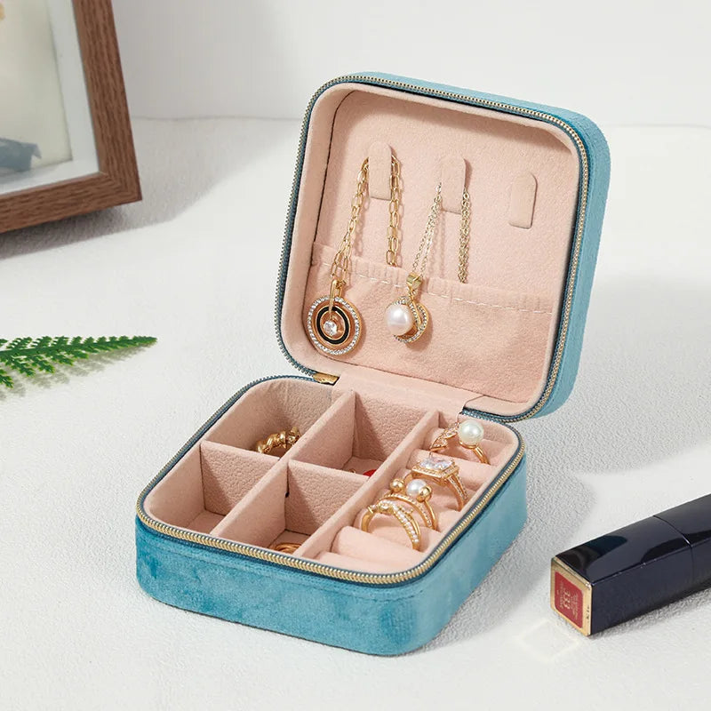 Velvet Travel Jewellery Box - for Women