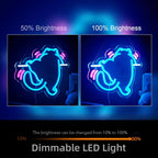Cat LED Neon Sign, Dimmable USB Night Light