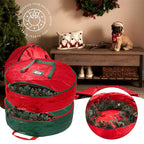Round Christmas Wreath Storage Bag - Large