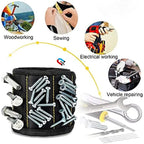 Magnetic Wristband for Screws, Nails and Drill Bits - Black