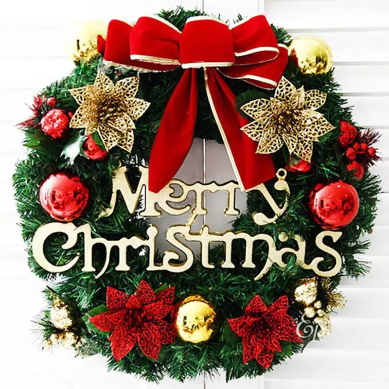 Handmade Artificial Christmas Wreath for Door or Window - Polyester