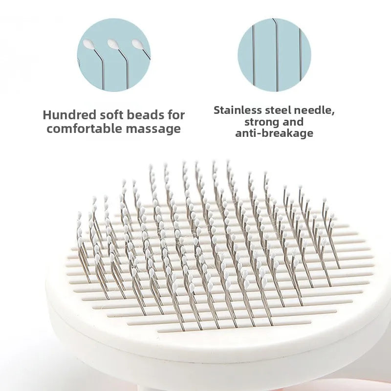 Self-Cleaning Slicker Brush, Retractable Bristles
