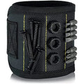 Magnetic Wristband for Screws, Nails and Drill Bits - Black