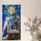Christmas Nativity Scene Door Banner - Polyester