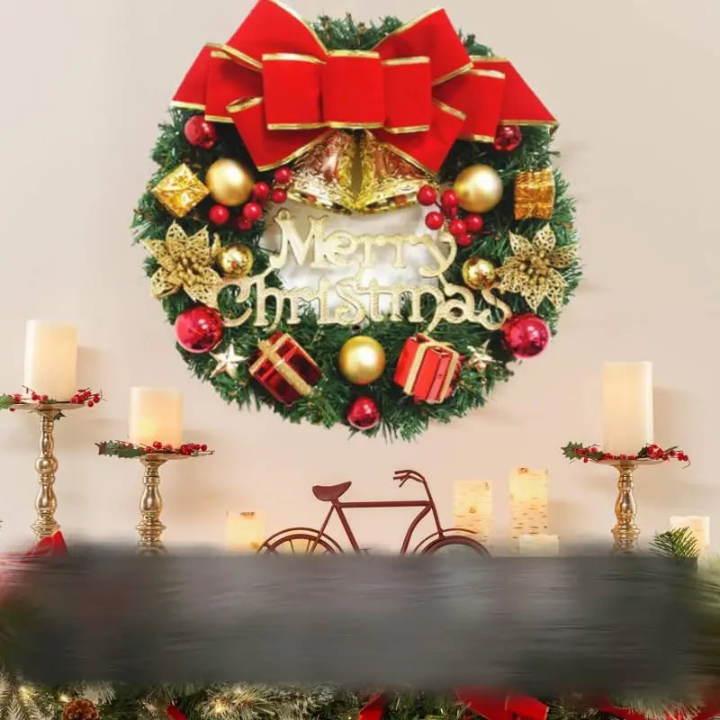 Handmade Artificial Christmas Wreath for Door or Window - Polyester
