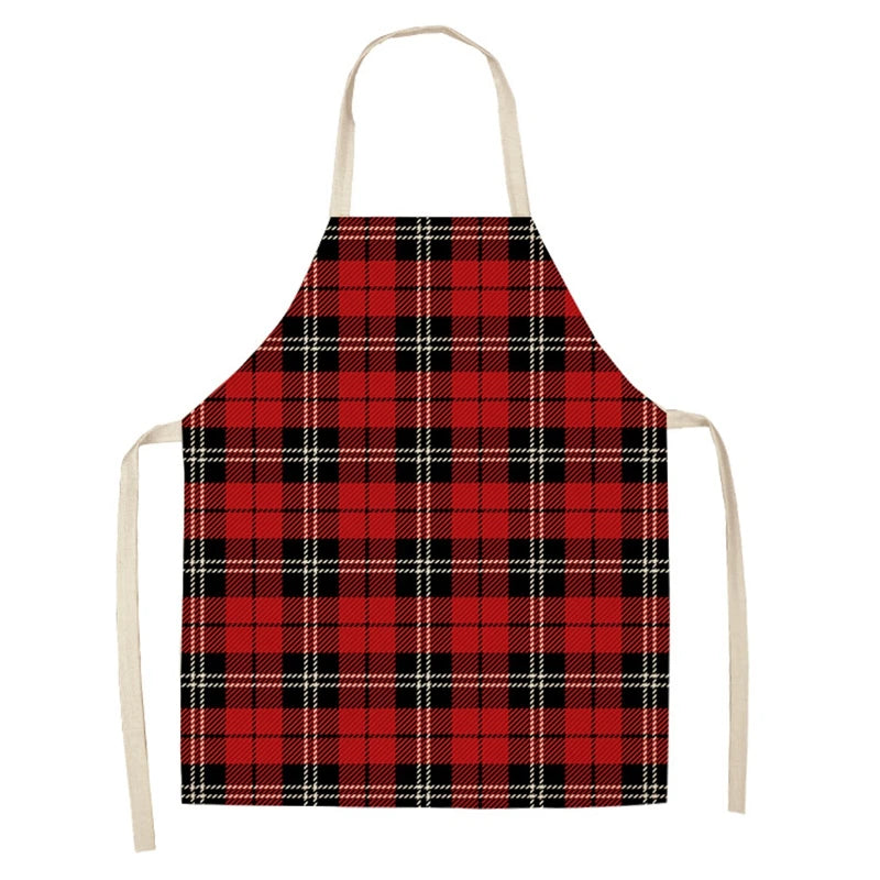 Red Tartan Christmas Apron