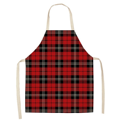 Red Tartan Christmas Apron