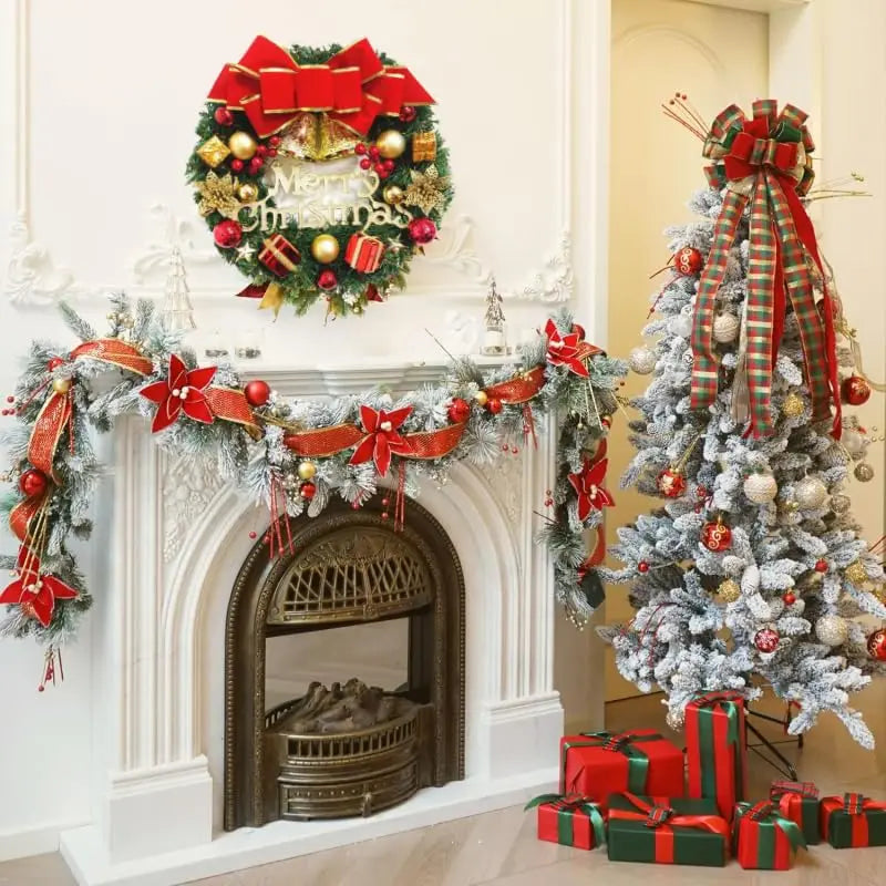 Handmade Artificial Christmas Wreath for Door or Window - Polyester