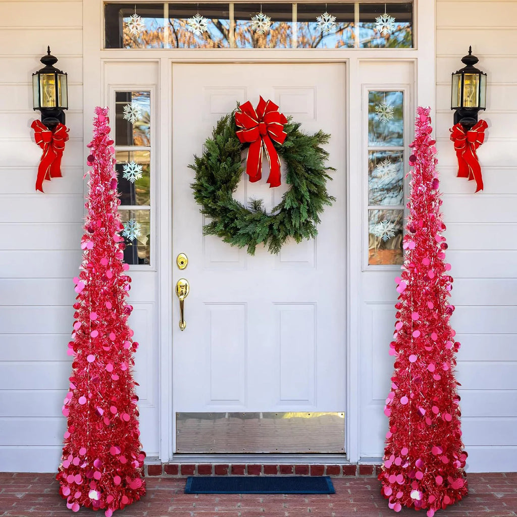 Foldable Spiral Tinsel Christmas Tree