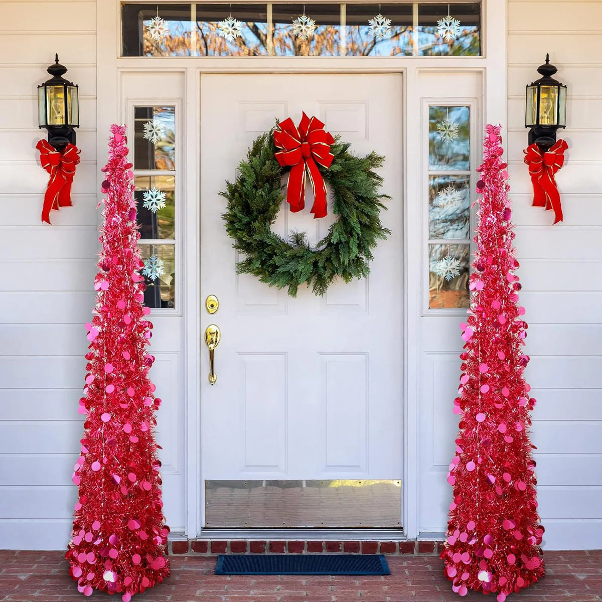 Foldable Spiral Tinsel Christmas Tree