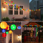Solar Lantern String Lights for Outdoor Christmas - Warm white or multicolour
