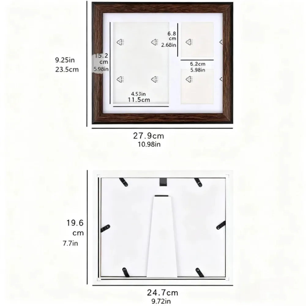 DIY Pet Paw Print Memorial Kit with Photo Frame - Wood